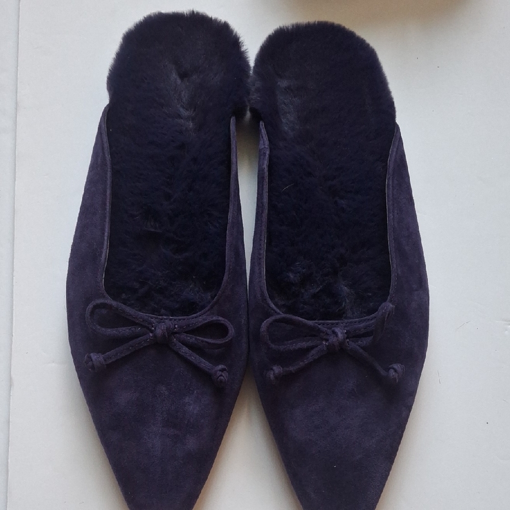 Chico's Purple Suede Slippers